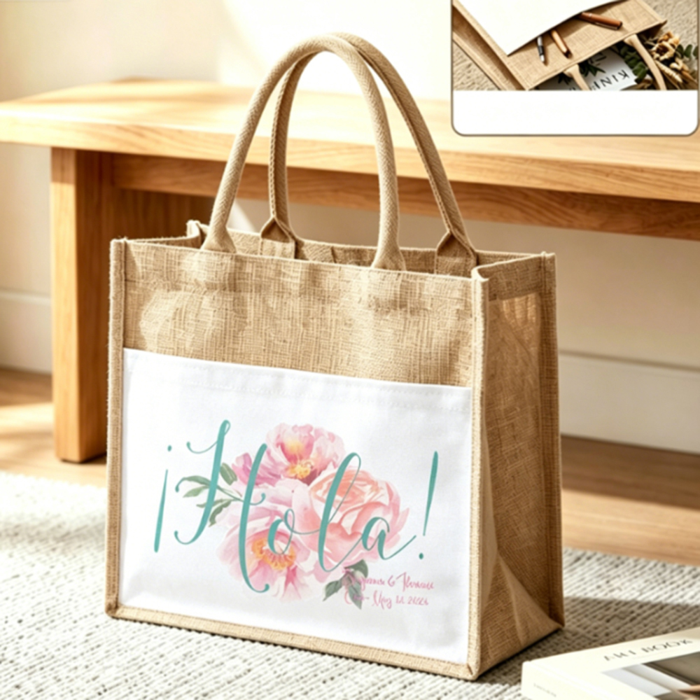 Custom Beach Wedding Tote Bag  - Women Bags Jute recension och pris